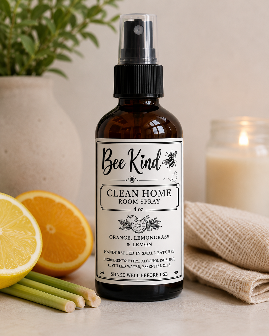 Clean Home Room Spray – 4 oz